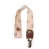 'Snakelet' Beige Shweshwe Dummy Clip
