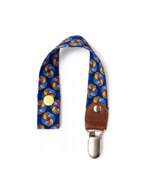 'Adder-orable' Blue Shweshwe dummy clip
