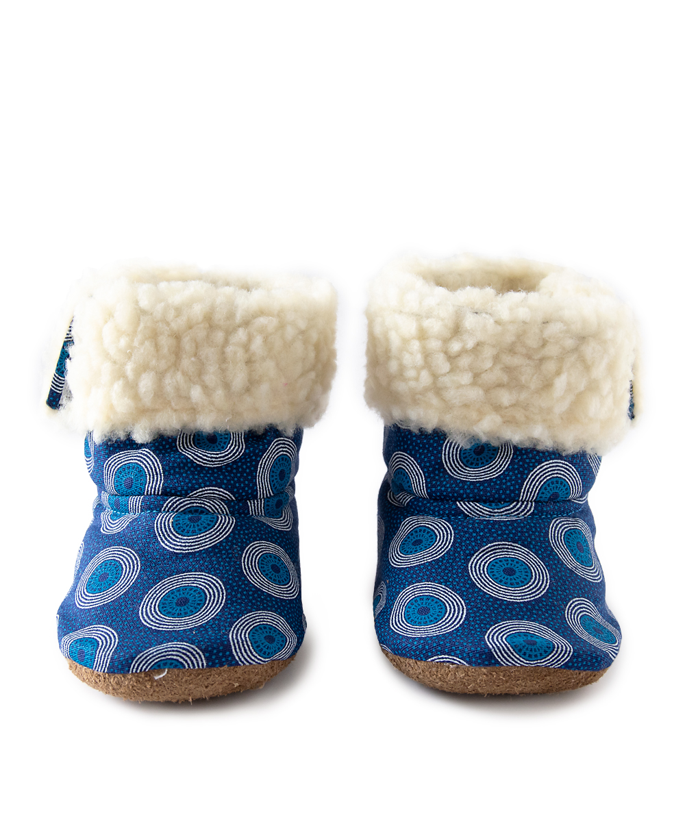 'Navy Owlet' Winter Booties