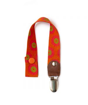 'Lil' Puffy' Orange Shweshwe Dummy Clip