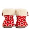 Tok Tokkie Winter Booties in Red Shweshwe