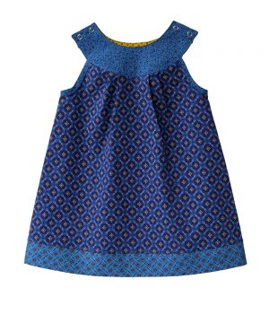 'Starling' Shift Dress in Blue Shweshwe